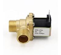 Électrovanne électrique en laiton 220V DC 12V 24V DN15 G1/2, interrupteur d'entrée d'eau normalement fermé avec filtre 1 pièce(12V)