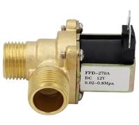 Électrovanne électrique en laiton 220V DC 12V 24V DN15 G1/2, interrupteur d'entrée d'eau normalement fermé avec filtre(12V)