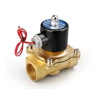Électrovanne électrique en laiton DN15 DN20 DN25 1/2 quot; 3/4 quot; 1 quot; Pneumatique normalement fermé for eau, huile et Air, 12V, 24V, 220V, 1 pièce(AC220V,0.5 Inch)