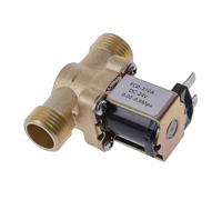 Électrovanne électrique en laiton for chauffe-eau solaire, 1 pièce, DC 12V 24V AC 220 G1/2 '', électrovanne en laiton Rapide et sensible(12V)