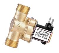 Électrovanne électrique en laiton G1/2'' N/C 12 V 24 V 220 V G3/4'' Interrupteur de débit d'entrée d'air d'eau for vanne de chauffe-eau solaire(1/2",220V)