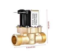 Électrovanne Électrique En Laiton G1/2'' N/C 12 V 24 V 220 V G3/4'' Interrupteur De Débit D'entrée D'air D'eau For Vanne De Chauffe-eau Solaire(3/4",12V)