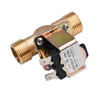 Électrovanne électrique en laiton G1/2'' N/C 12 V 24 V 220 V, interrupteur de débit d'entrée d'air et d'eau, vanne de chauffage, accessoires de tuyauterie(AC220V)