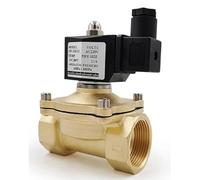 Électrovanne électrique en laiton normalement fermé, 1-1/4", AC220V, pour eau, huile et air, IP65, 2W-320-32 (DN25 AC220V)