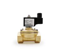 Électrovanne électrique en laiton normalement fermée avec joint, électrovanne DN15 DN20 DN25 12V/24V for eau, Air, huile et gaz Connexion rapide(DN20,AC220)