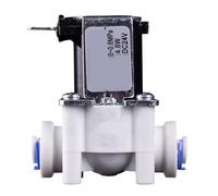 Électrovanne électrique en plastique 12 V 24 V 220 V NO/NC 1/4" 3/8" for tuyau flexible, connexion rapide, système d'osmose inverse RO(9.5mm OD,12V_NORMALLY OPEN)