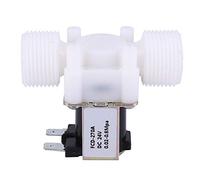 Électrovanne Électrique en Plastique NC, Filetage G3/4 Vanne Entrée Eau Normalement Fermée de 0,02 à 0,8 Mpa, Interrupteur de Débit Entrée Eau à Électrovanne (DC 24V)