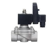 Électrovanne électrique normalement fermée avec minuterie, filetage interne en acier inoxydable, 1/2", 3/4", 1", 2", vanne d'eau à interrupteur 220 V/24 V(VITON-SEAL-220VAC)