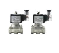 Électrovanne électrique normalement fermée en acier inoxydable 1/2" 3/4" 1" DN15 DN20 avec bobine DIN IP65 AC 110 V/220 V/24 V DC 12 V(1",DC12V_NBR-SEAL)