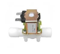 Électrovanne électrique normalement fermée en plastique, 12 V CC 24 V 1/2" 3/4", contrôleur de pression d'air et d'eau magnétique(1/2",12V_NORMALLY CLOSED)
