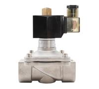 Électrovanne électrique normalement ouverte en acier inoxydable 304, 1 pièce, G3/8" à G2", vanne pneumatique for eau, huile et gaz, DC12V(DC 12V-VITON,1 Inch)