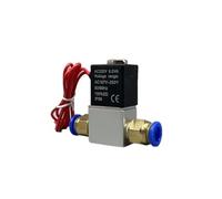 Électrovanne électrique pneumatique 12V 24V 220, 2 positions, ports, vanne magnétique à Air normalement fermée, raccord de tuyau 6mm 8mm Convient aux petits espaces(PC 8MM Fittings,AC 220)
