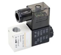 Électrovanne électrique pneumatique 12V 24V 220V, 2 positions, 2 ports, vanne magnétique à Air normalement fermée, raccord de tuyau 6mm 8mm(6mm-6mm Barb,AC220V)