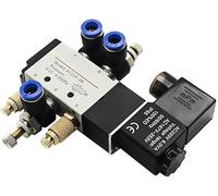 Électrovanne électrique Pneumatique 4v210-08 5 Voies 2 Positions Contrôle Air Gaz Vanne Magnétique 12v 24v 220v 4mm-12mm Raccords De Tuyau, Pc 10mm Fittings, AC220