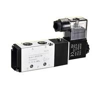 Électrovanne électrique pneumatique 4V210-08, 5 voies, 2 positions, contrôle de l'air et du gaz, vanne magnétique 12V 24V 110V 220V, bobine Volt, 1 pièce(With 4mm Fittings,AC 220V)