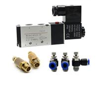 Électrovanne électrique pneumatique 4V210-08, 5 voies, 2 positions, contrôle de l'air et du gaz, vanne magnétique 12V 24V 220V, raccords tuyaux 4mm-12mm(Sl 8mm Adjust,DC12)