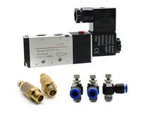 Électrovanne électrique pneumatique 4V210-08, 5 voies, 2 positions, contrôle de l'air et du gaz, vanne magnétique 12V 24V 220V, raccords de tuyaux 4mm-12mm(SL 4mm Adjust,AC110)