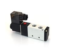 Électrovanne électrique pneumatique 4V210-08 bobine Volt DC24V ACC220V 5 voies 2 positions vanne de contrôle d'air 1 pièces(Valve Pc12-02,AC220V)