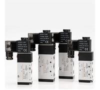 Électrovanne électrique pneumatique de Type 4v210-08, vanne magnétique d'air à commande directionnelle 12V 24V 220V 4v210 1 pièces(4V210-08 AC110V,With 4mm Fittings)