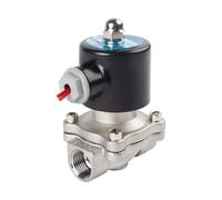 Électrovanne électrique pneumatique normalement fermée en acier inoxydable 304, 1/4", 3/8", 1/2", 3/4", 1", 1-1/2", BSPT femelle, 12 V, 24 V, 110 V, 220 V, 1,25 pouce(Bspt Female-dc12v,3/8 Inch)