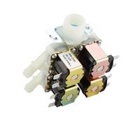 Électrovanne électromagnétique en plastique, 12 V/24 V/220 V CC G3/4", 1 entrée/4 sorties, vanne de vidange d'eau normalement fermée, solénoïde d'entrée d'eau électrique(AC 220V)