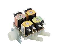 Électrovanne électromagnétique en plastique DN20 DC 12 V G3/4" 1 entrée 4 sorties, vanne de vidange d'eau normalement fermée, solénoïde d'entrée d'eau électrique