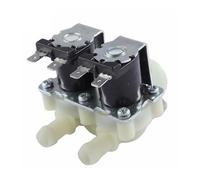 Électrovanne Électrovanne d'entrée d'eau électrique double pression 1 en 2 DC 12 V 24 V AC 220 V, normalement fermée for machine à laver Vanne(AC240V)