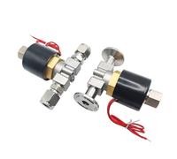 Électrovanne en acier inoxydable 1/4" normalement fermée/normalement ouverte + raccord de tuyau à virole/collier 2 voies DN8 AC220 V/110 V DC12 V/24, 1 pièce(No With Cf34mm)