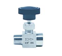 Électrovanne en acier inoxydable 304, 1 pièce, 1/8" à 1/2" BSP NPT mâle vers femelle, vanne de régulation de débit for eau, gaz, pétrole et propane(1/8 In Bsp)
