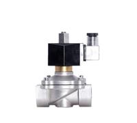 Électrovanne en acier inoxydable à filetage interne 1 NPT, électrovanne normalement ouverte étanche avec indicateur d'alimentation LED 24 V 12 V 220 V 110 V(NPT-230VAC-NBR-SEAL)