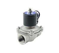 Électrovanne en acier inoxydable normalement fermée DN15 DN20 DN25 1/2" 3/4" 1" AC220 V DC12 V DC24 V Raccords de tuyauterie(DC12V,DN25)