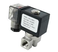 Électrovanne en acier inoxydable normalement fermée G 1/4 "DN8 avec raccords de tuyauterie à joint en caoutchouc de Silicone Connexion rapide(220,Only a valve)