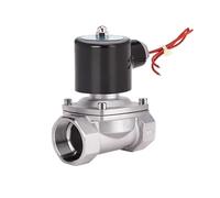 Électrovanne en acier inoxydable normalement fermée pour eau huile air | Électrovanne 1-1/2 pouces DN40 acier inoxydable normalement fermée 220V 24V 12V IP65 joint NBR 0-10bar(Npt-24vac)