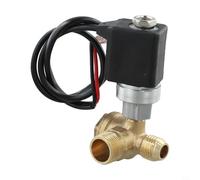 Électrovanne en fonte d'aluminium avec fonctionnement silencieux et débit unidirectionnel pour compresseur d'air, pompe, déchargement, purge, vérification de la fonctionnalité, finition noire, fil