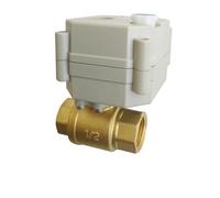 Électrovanne en laiton 1/2" AC DC 9 V 12 V 24 V 2 voies DN15 Valve à boisseau sphérique électrique 3/7 fils Vannes motorisées Engrenage métallique marche/arrêt 5 secondes (indicateur et manuel, NPT