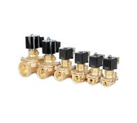 Électrovanne en laiton avec interrupteur manuel, disponible en 1/2", 3/4", 1", 1-1/4", 1-1/2" et 2", for eau, huile et air. Alimentation : AC220V, DC24V.(G-DC24V-ORDINARY)