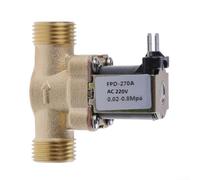 Électrovanne en laiton de 1,9 cm CC 12 V Normalement fermée Vanne d'entrée d'eau électrique pour purificateurs chauffants - Interrupteur magnétique à action directe avec joint en fluoroélastomère (220