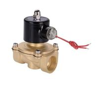 Électrovanne en Laiton Électrovanne Vanne Commande Étanche Conception Empilée Gain de Place pour Tuyauteries Étroitement Configurées Fonction, 1 Pouce, Corps Épais 2W25 1 Pouce DC24V