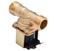 Électrovanne en laiton G1/2'' N/C 12 V 24 V 220 V, interrupteur de débit d'entrée d'air et d'eau for chauffe-eau solaire, accessoires de tuyauterie(DC12V)