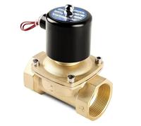 Électrovanne en laiton normalement fermée 1/2", 3/4", 1", 2", 110 V CA, 24 V CC, 12 V CC, 24 V CA, action directe for eau, gaz, pétrole(1-1/2",12VDC)