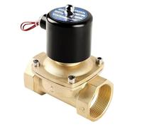Électrovanne en laiton normalement fermée 1/2", 3/4", 1", 2", 110 V CA, 24 V CC, 12 V CC, 24 V CA, action directe for eau, gaz, pétrole(2",12VDC)