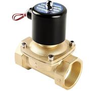 Électrovanne En Laiton Normalement Fermée 1/2", 3/4", 1", 2", 220 V CA, 110 V CA, 24 V CC, 12 V CC, 24 V CA, Action Directe For Eau, Gaz, Pétrole(1-1/4",220VAC)
