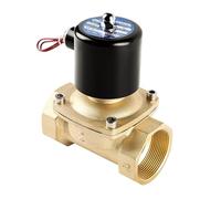Électrovanne en laiton normalement fermée 1/2", 3/4", 1", 2" pouces, 220 VCA, 110 VCA, 24 VCC, 12 VCC, 24 VCA, action directe for eau, gaz, pétrole(2",220VAC)