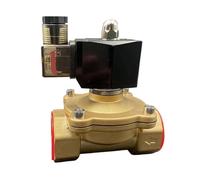 Électrovanne en laiton normalement fermée, 1 pièce, DC12V DC24V, bobine 1/4 "3/8" 1/2 "3/4" "2"(Dc12v-viton,2 Inch)
