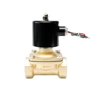 Électrovanne en laiton normalement fermée à 150 degrés, 1-1/2 pouce, 220 V, 24 V, 12 V, for eau, gaz, huile, 1 pièce(NPT_380VAC)