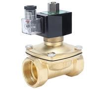 Électrovanne en laiton normalement ouverte, électrovanne électrique pour l’automatisation en génie mécanique, conception à membrane à action directe avec commande manuelle de (AC12V)