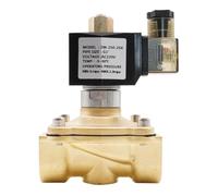 Électrovanne en laiton normalement ouverte, G3/8" à G2, joint NBR EPDM VITON, AC 220 V/DC 12 V / 24 V, IP65, résistante aux hautes températures.(1/2",AC 380V_EPDM)