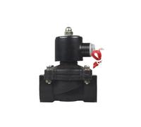 Électrovanne en plastique 1-1/2 ", électrovanne for eau normalement fermée AC220V DC24V DC12V adaptée à l'eau, à l'huile et à l'air(24VDC)