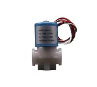 Électrovanne en plastique for distributeur d'eau, 2 voies, filetage 1/4" ou 1/8" BSP, compatible avec les purificateurs par osmose inverse (NF). Alimentation : 220 V AC, 24 12 DC(1/4",DC24V)