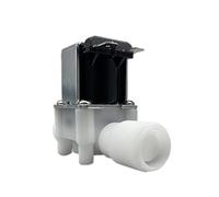 Électrovanne en plastique normalement fermée 1/2 "3/4", distributeur magnétique 12V 24V, contrôleur de pression pneumatique d'eau, interrupteur 220 volts 1 pièces(12V-NORMALLY CLOSED,0.5 Inch)